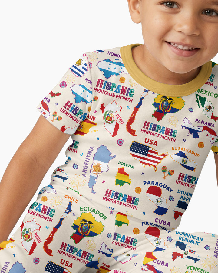 Zweiteiliges, kurzärmliges Pyjama-Set mit Marienkäfern