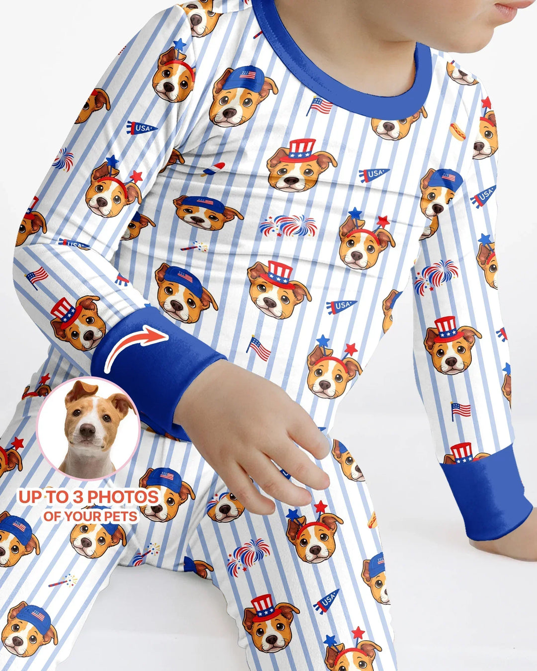 Zweiteiliges Langarm-Pyjama-Set mit Sommerfrüchten
