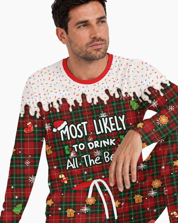 Funny Christmas Family Matching Bamboo Men's Pajama Set