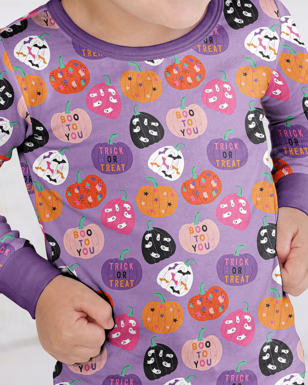 Boo Pumpkin Season Bamboo Two Piece Long Sleeve Pajama Set