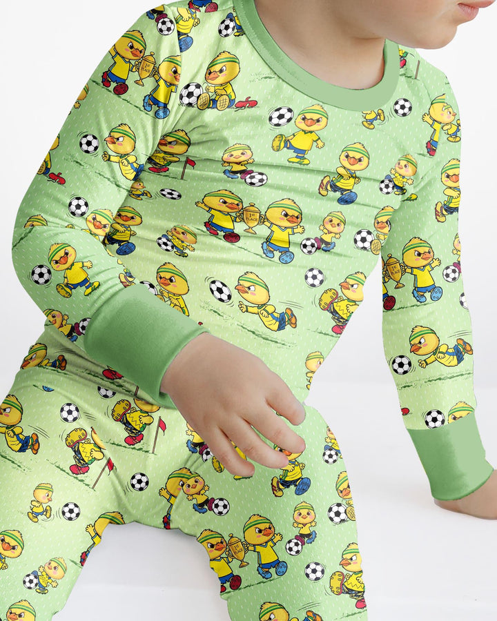 Zweiteiliges Langarm-Pyjama-Set mit Sommerfrüchten