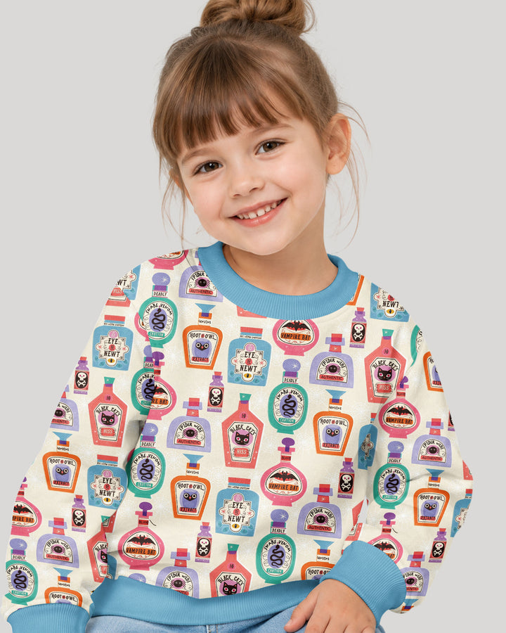 Retro Halloween Potions Bamboo Crewneck Sweatshirt