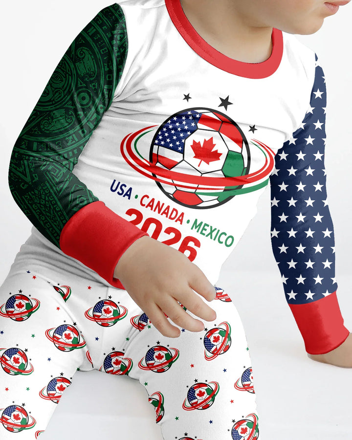 Zweiteiliges Langarm-Pyjama-Set mit Sommerfrüchten