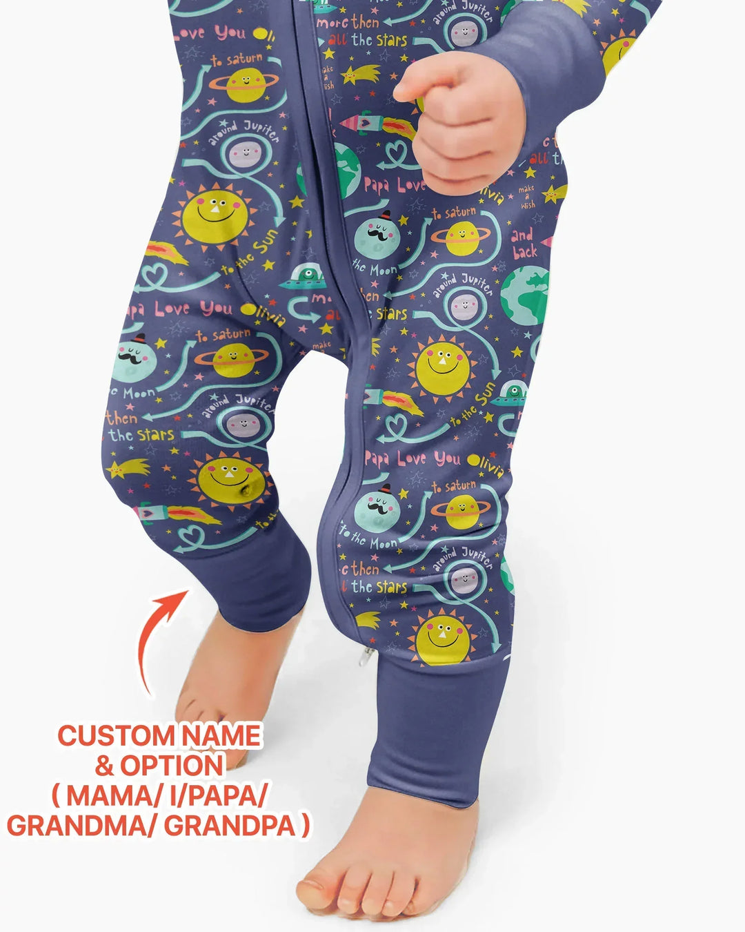 Love to the Moon and Back  Bamboo Convertible Zippy