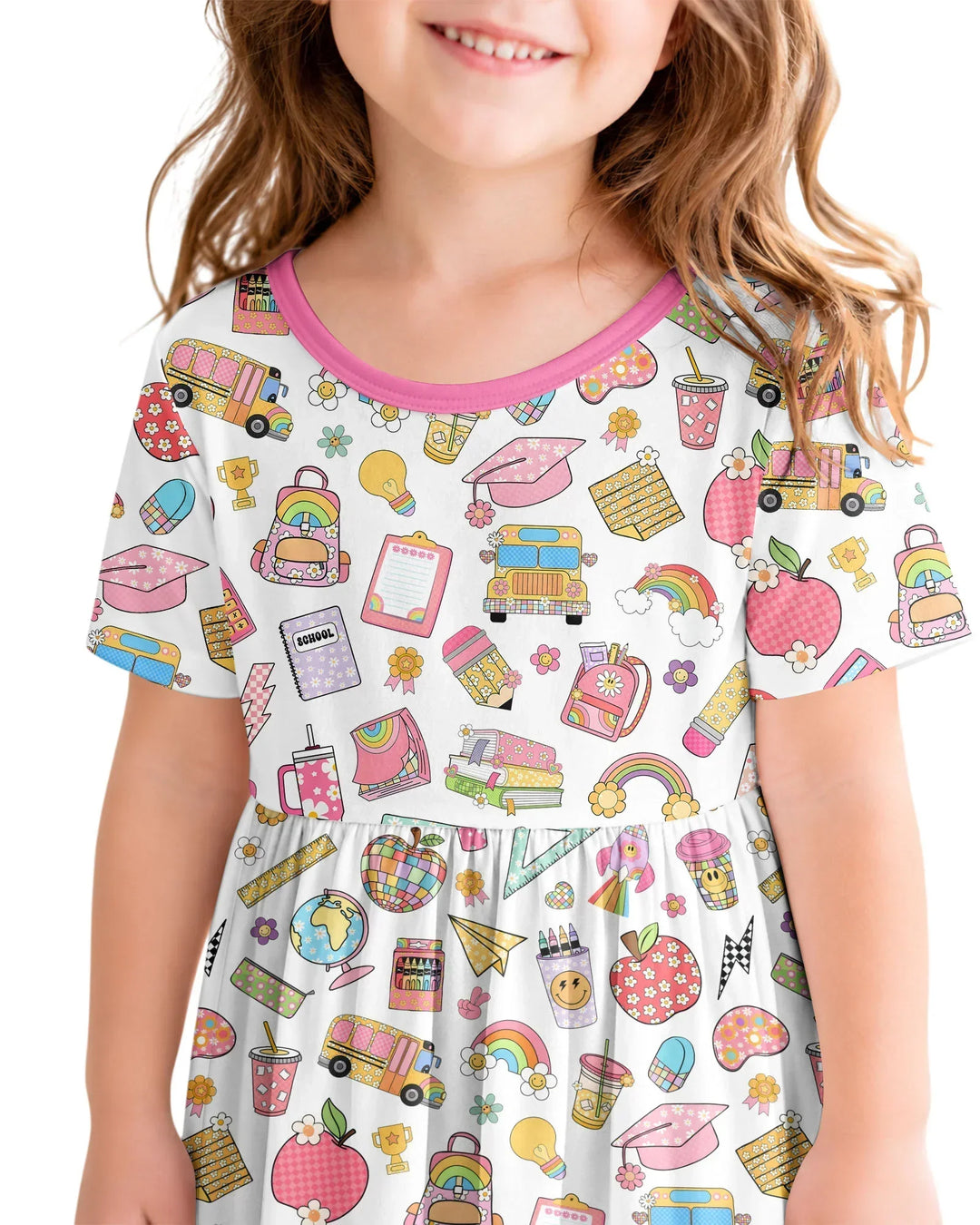 Preppy Back to School Bamboo Twirl Dress