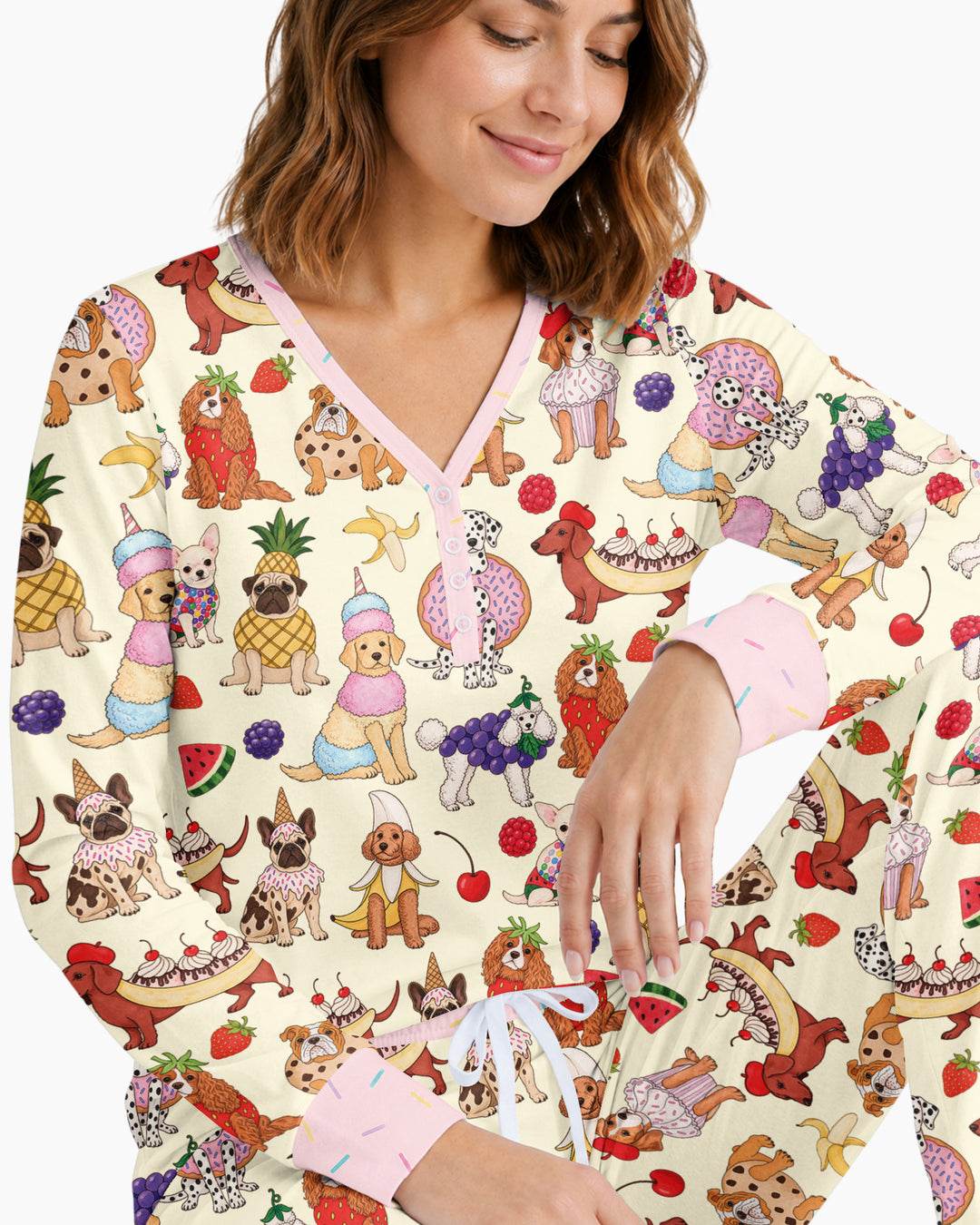 Sweet Treat Pups Bamboo Women Pajama Set