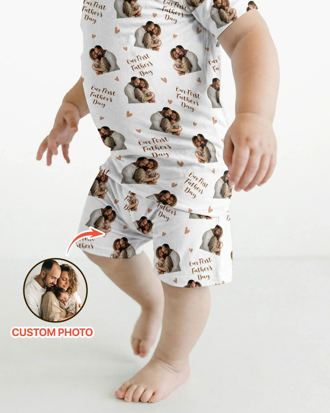 Zweiteiliges Pyjama-Set mit kurzen Ärmeln und Shorts im Sommer-Design
