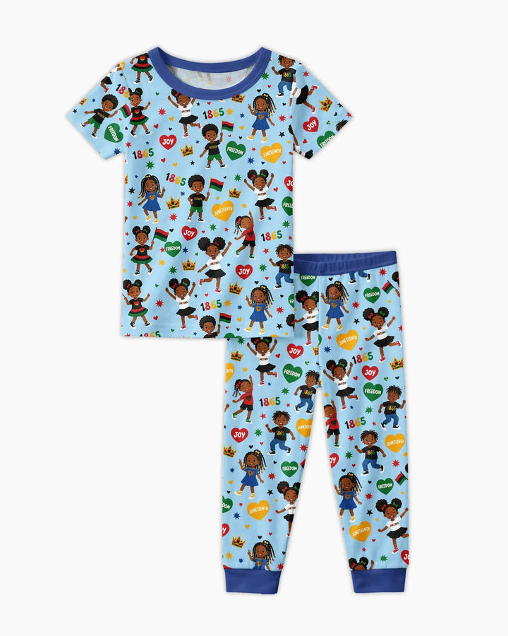 Zweiteiliges, kurzärmliges Pyjama-Set mit Marienkäfern