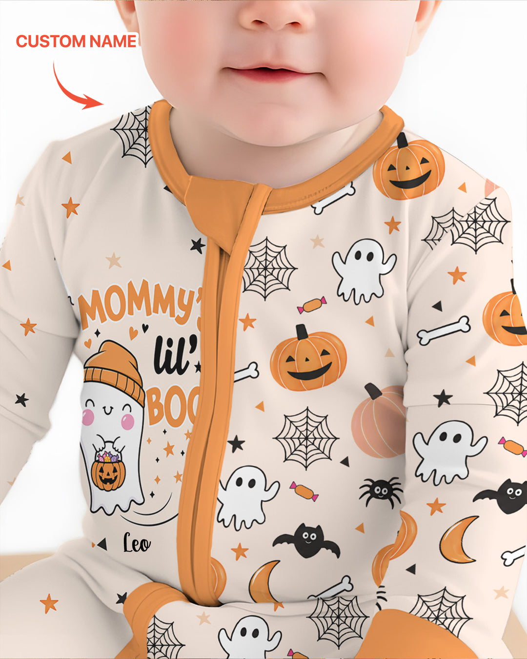Custom Name Mommy's Lil' Boo Bamboo Convertible Zippy