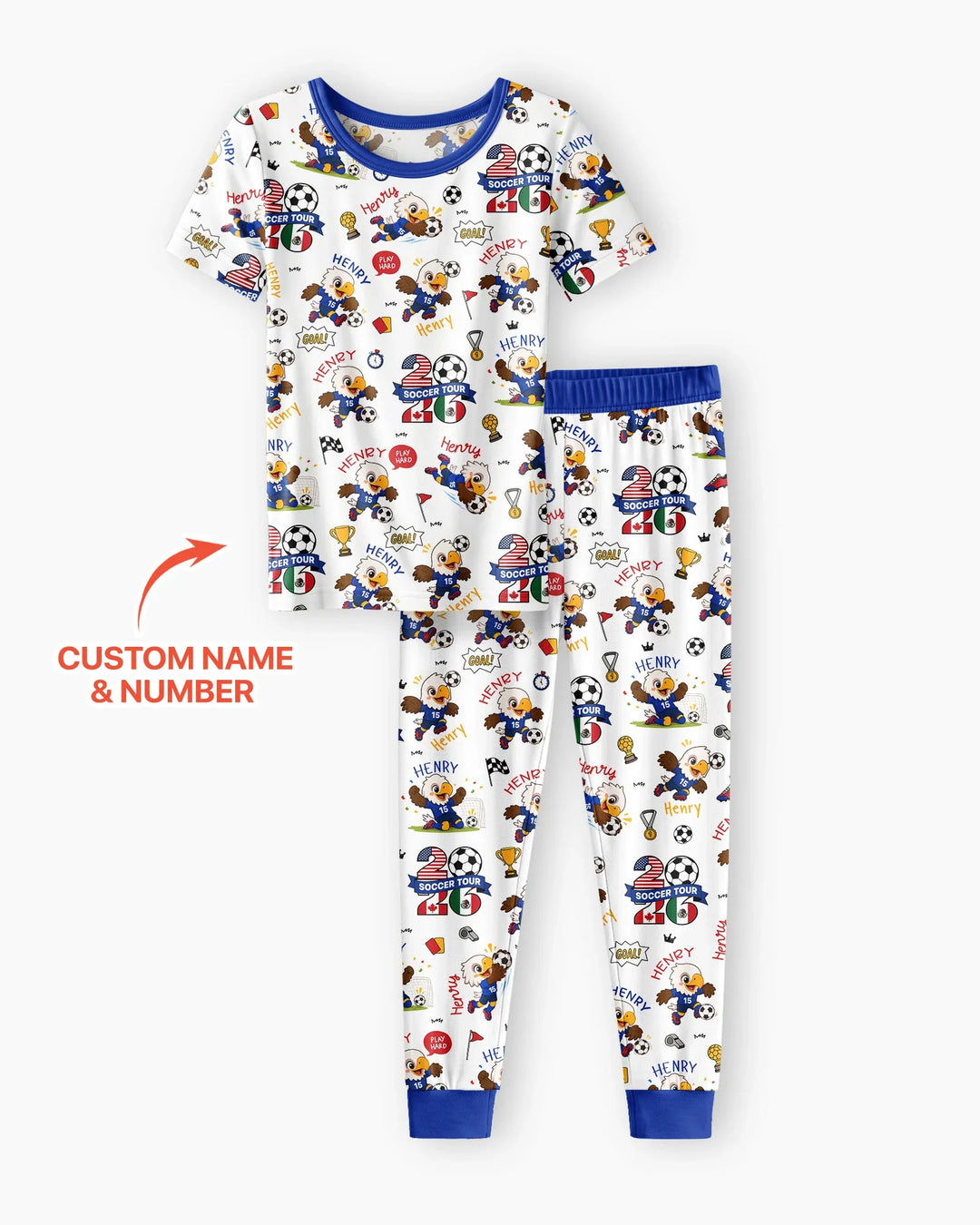 Zweiteiliges, kurzärmliges Pyjama-Set mit Marienkäfern