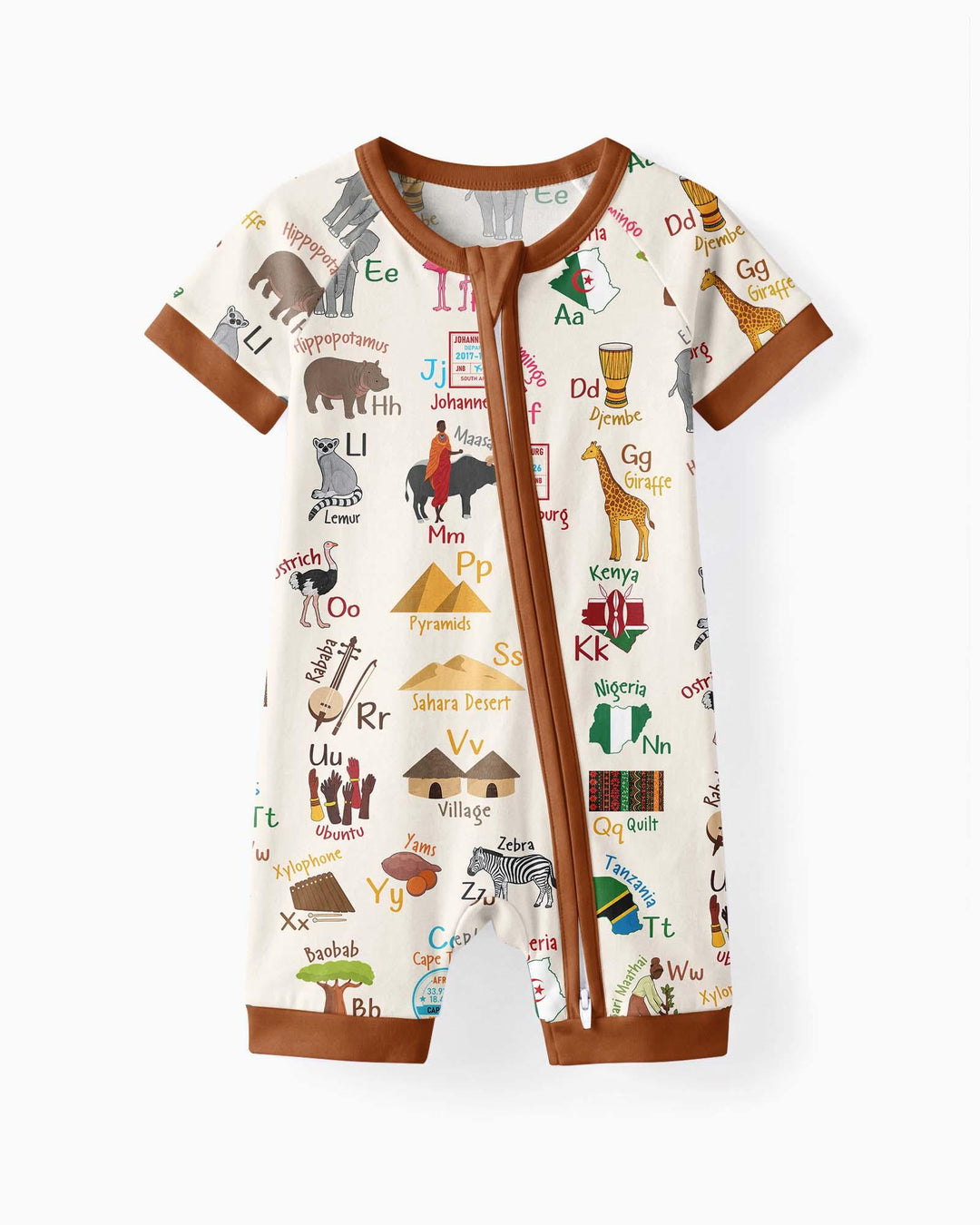 Explore Africa Geography Alphabet Bamboo Shorty Zippy