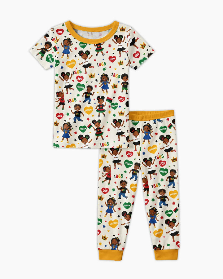 Zweiteiliges, kurzärmliges Pyjama-Set mit Marienkäfern