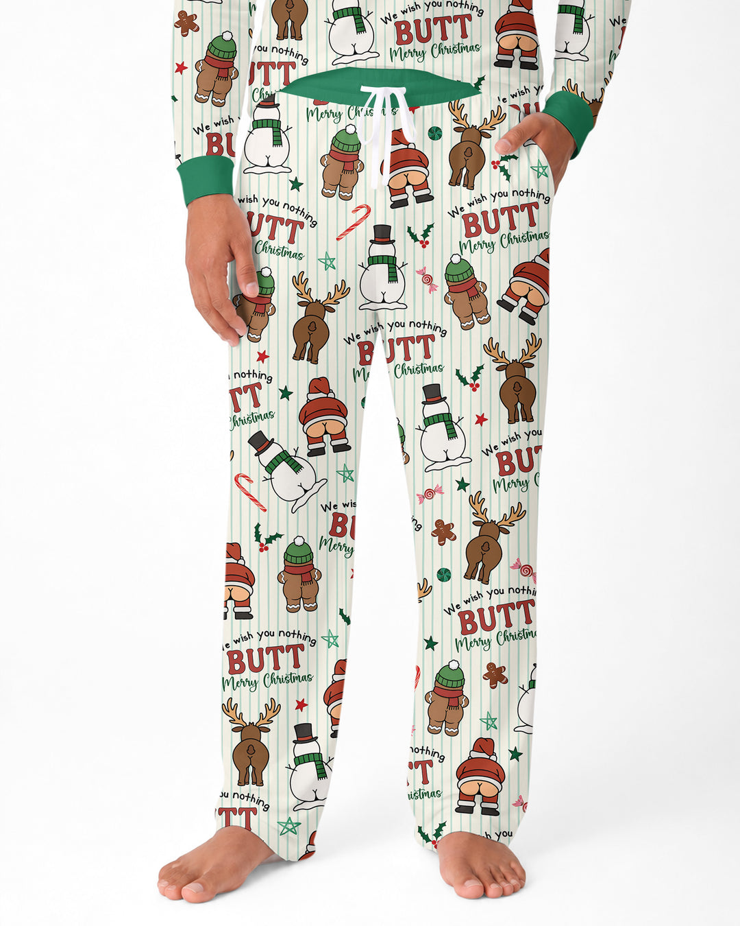 We Wish You Nothing Butt Merry Bamboo Men's Pajama Set