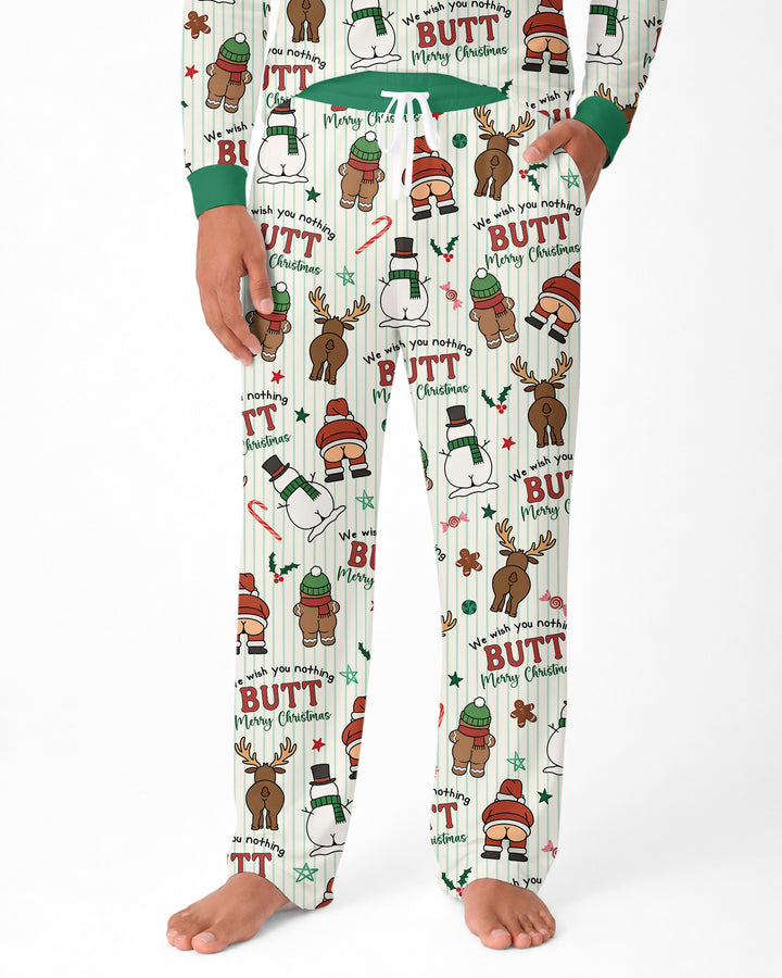 We Wish You Nothing Butt Merry Bamboo Men's Pajama Set