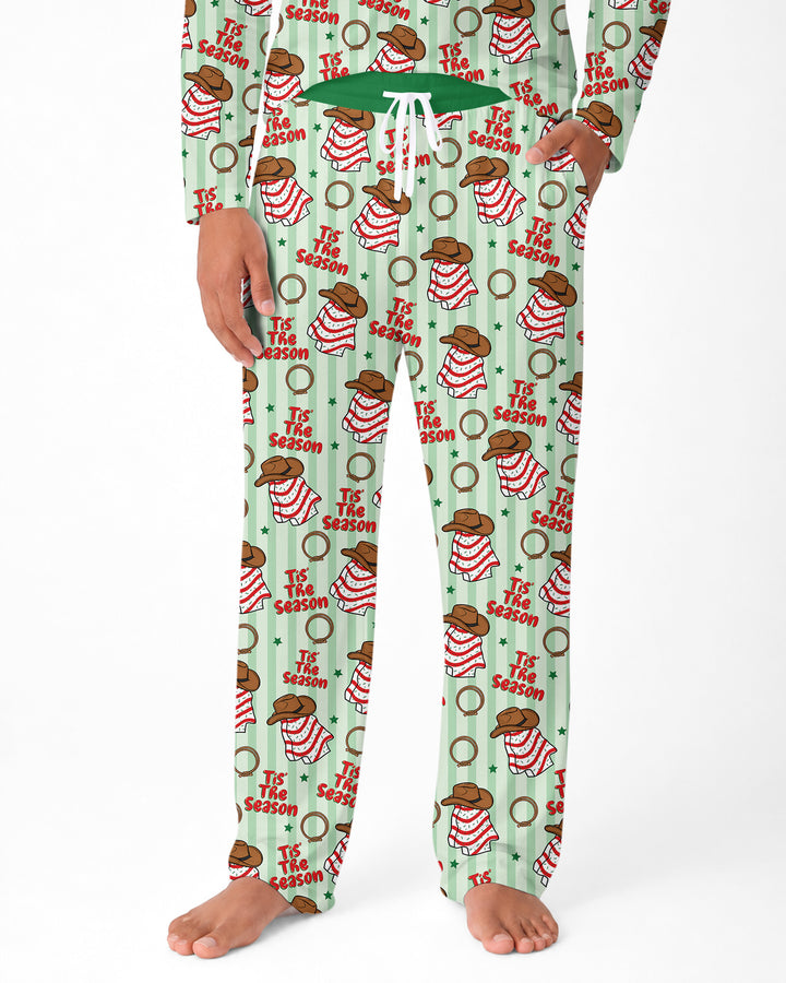Western Christmas Tis the Season Bamboo Men's Pajama Set