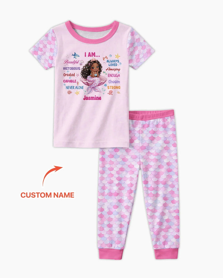 Zweiteiliges, kurzärmliges Pyjama-Set mit Marienkäfern