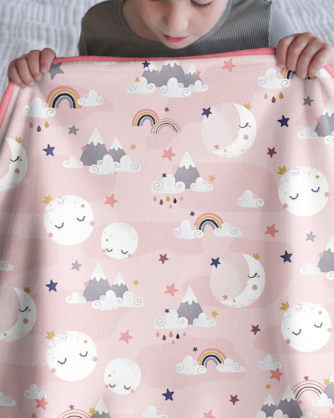 My Grandma Loves Me To The Moon And Back Bamboo Blanket
