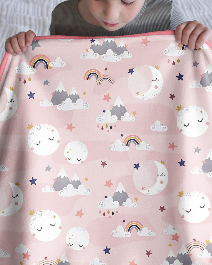 My Grandma Loves Me To The Moon And Back Bamboo Blanket