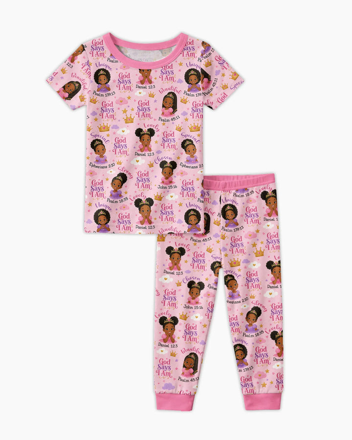 Zweiteiliges, kurzärmliges Pyjama-Set mit Marienkäfern
