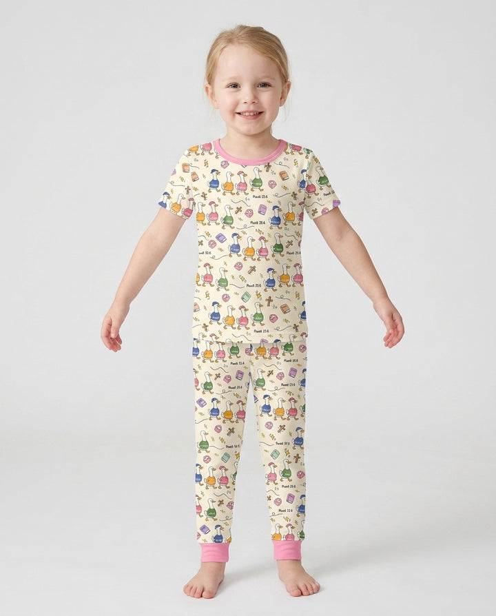 Zweiteiliges, kurzärmliges Pyjama-Set mit Marienkäfern