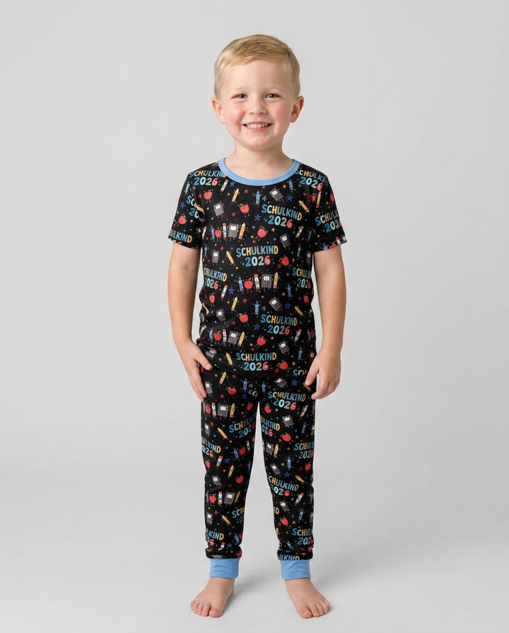 Zweiteiliges, kurzärmliges Pyjama-Set mit Marienkäfern