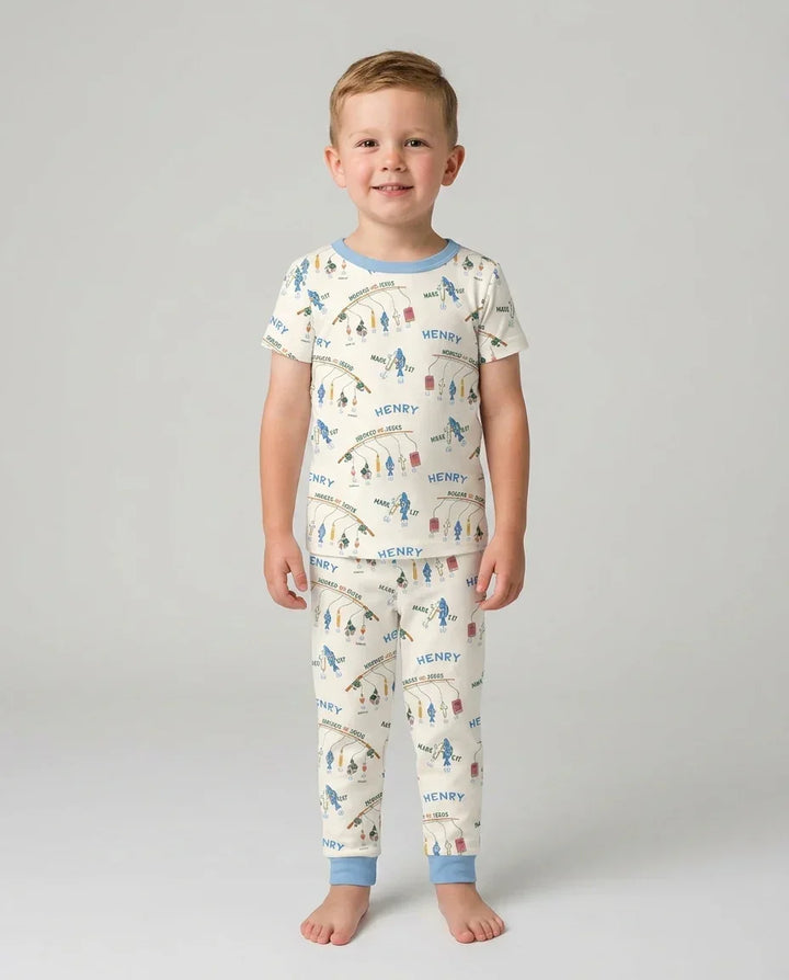 Zweiteiliges, kurzärmliges Pyjama-Set mit Marienkäfern