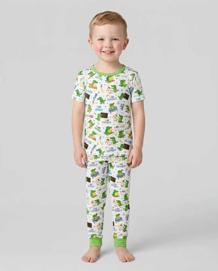 Zweiteiliges, kurzärmliges Pyjama-Set mit Marienkäfern