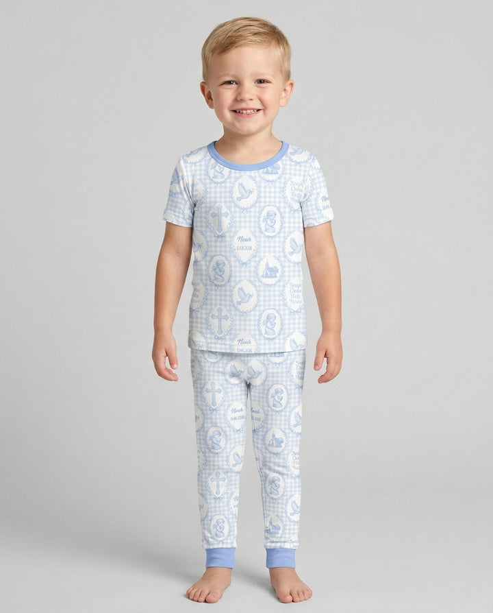 Zweiteiliges, kurzärmliges Pyjama-Set mit Marienkäfern