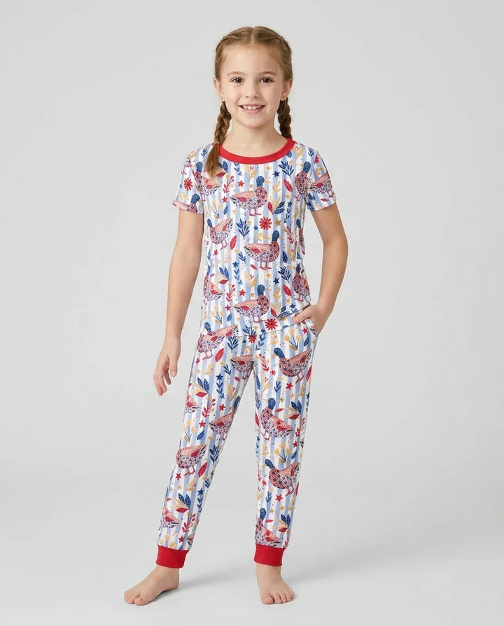 Zweiteiliges, kurzärmliges Pyjama-Set mit Marienkäfern