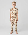 Floral Fall Give Thanks To The Lord Bamboo Two Piece Short Sleeve Pajama Set