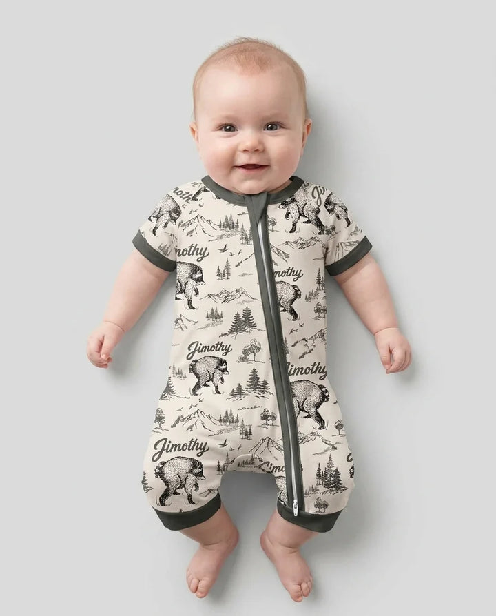 Vintage Jimothy Racoon Family Matching Bamboo Shorty Zippy