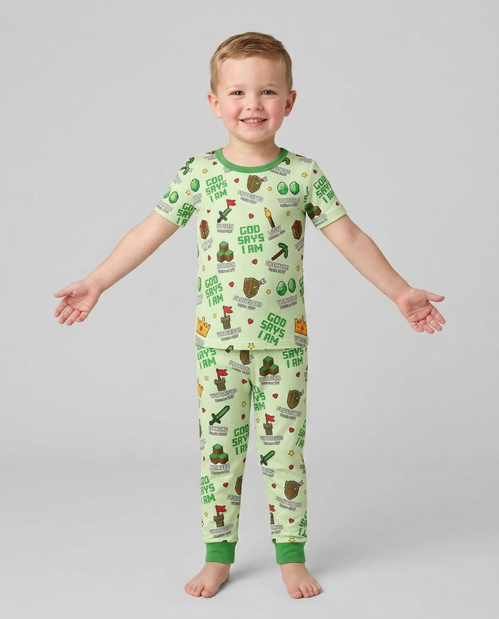 Zweiteiliges, kurzärmliges Pyjama-Set mit Marienkäfern
