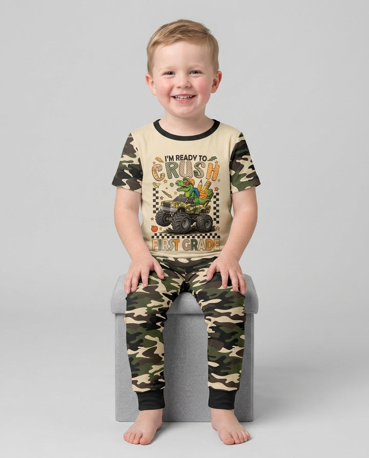 Zweiteiliges, kurzärmliges Pyjama-Set mit Marienkäfern