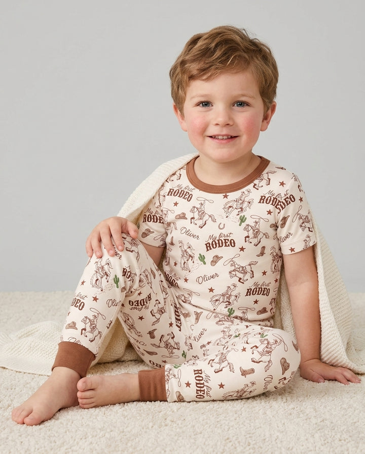 Zweiteiliges, kurzärmliges Pyjama-Set mit Marienkäfern