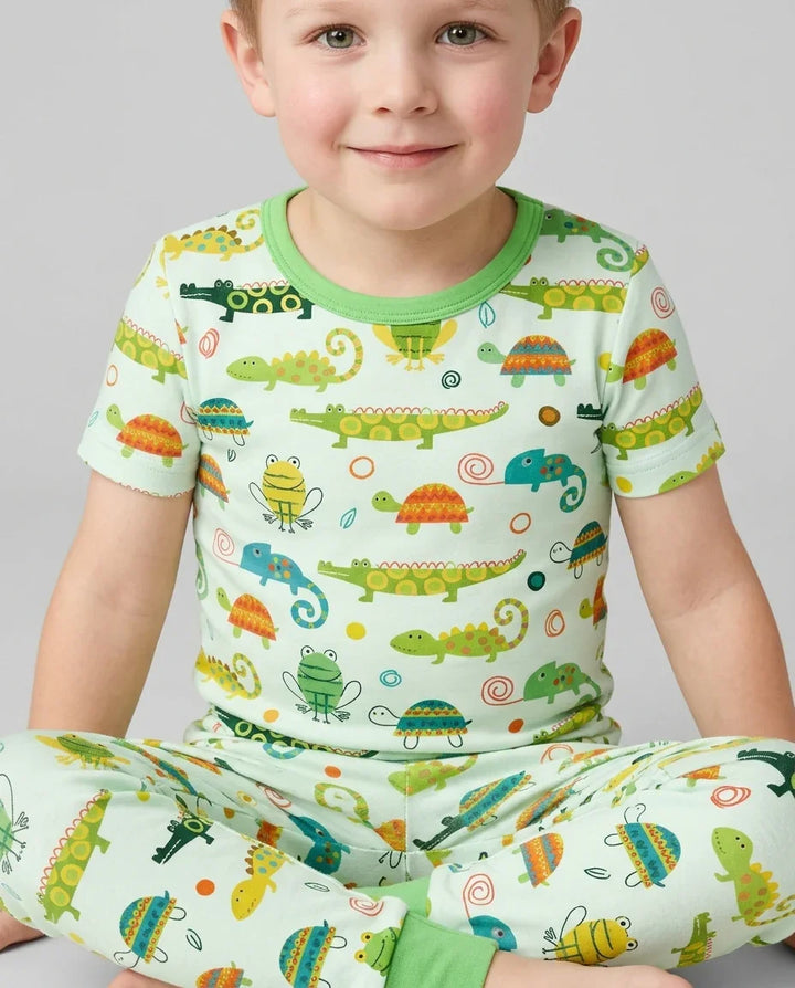 Zweiteiliges, kurzärmliges Pyjama-Set mit Marienkäfern