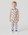 Hot Dog Patriotic Bamboo Two Piece Short Sleeve Pajama Set