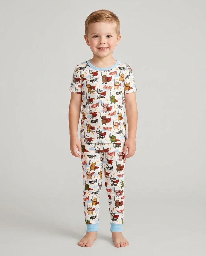 Zweiteiliges, kurzärmliges Pyjama-Set mit Marienkäfern