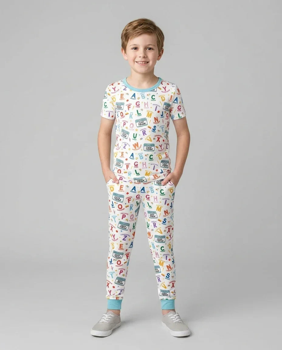 Zweiteiliges, kurzärmliges Pyjama-Set mit Marienkäfern