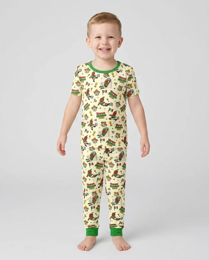 Zweiteiliges, kurzärmliges Pyjama-Set mit Marienkäfern