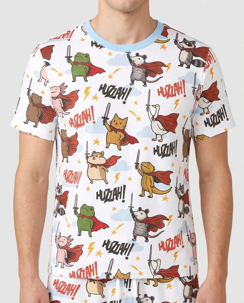 Zweiteiliges, kurzärmliges Pyjama-Set mit Marienkäfern