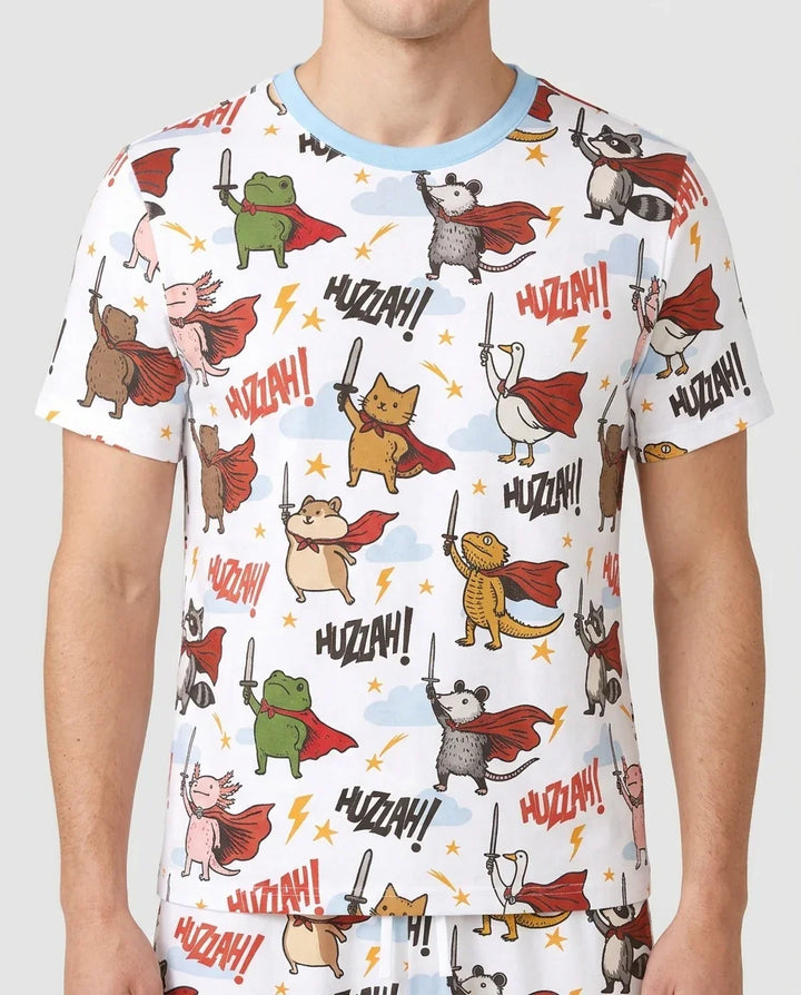 Zweiteiliges, kurzärmliges Pyjama-Set mit Marienkäfern