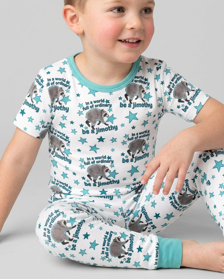 In A World Full Of Ordinary Be A Jimothy Bamboo Two Piece Short Sleeve Pajama Set