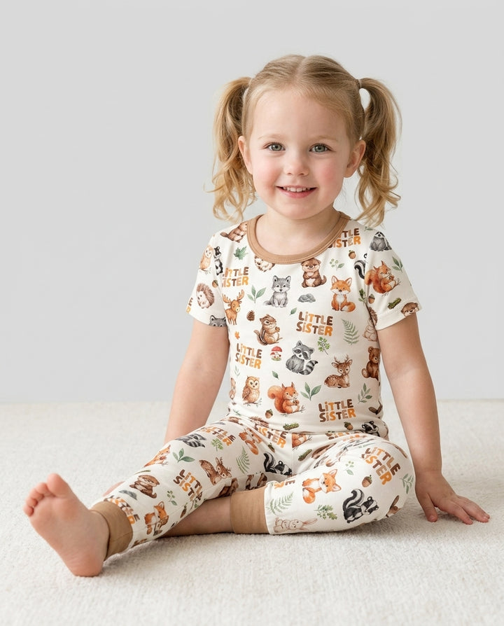 Zweiteiliges, kurzärmliges Pyjama-Set mit Marienkäfern