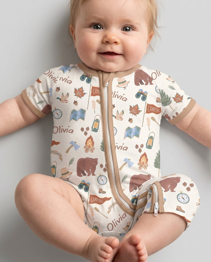 Custom Name Adventure Outdoors Bamboo Shorty Zippy