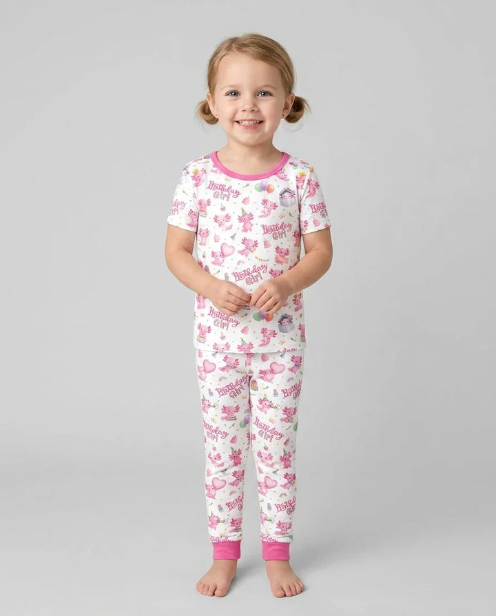 Zweiteiliges, kurzärmliges Pyjama-Set mit Marienkäfern