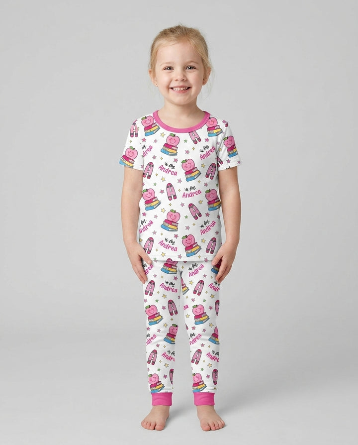 Zweiteiliges, kurzärmliges Pyjama-Set mit Marienkäfern