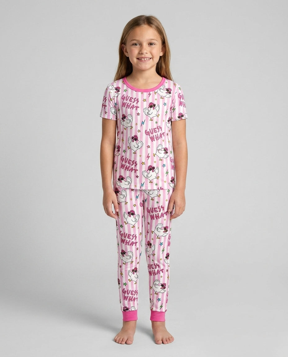 Guess What? Chicken Butt! Bamboo Two Piece Short Sleeve Pajama Set