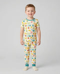 Summer Fruits Surfing On God's Promises Bamboo Two Piece Short Sleeve Pajama Set