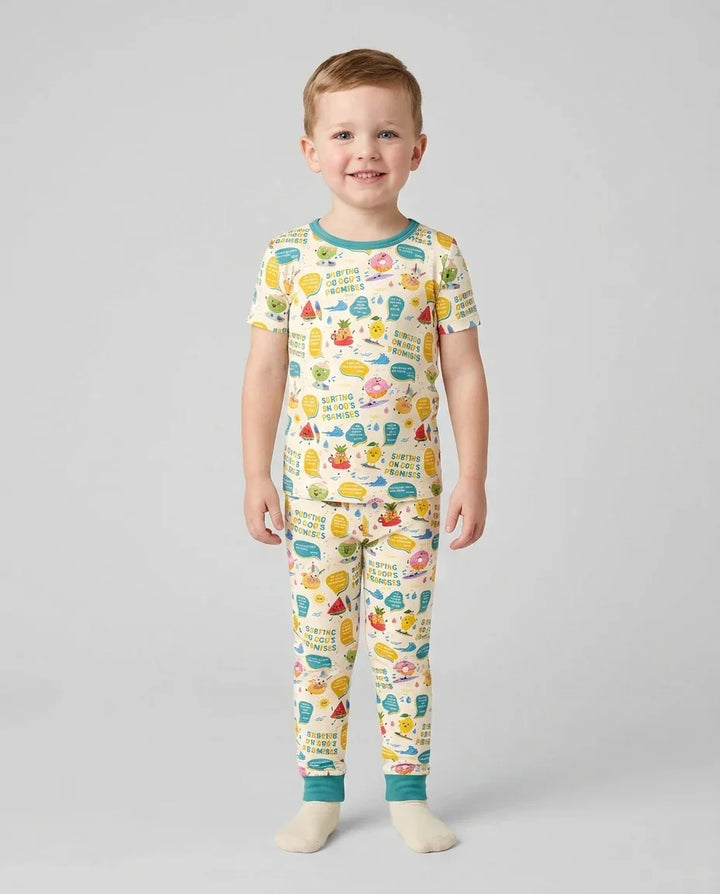 Zweiteiliges, kurzärmliges Pyjama-Set mit Marienkäfern