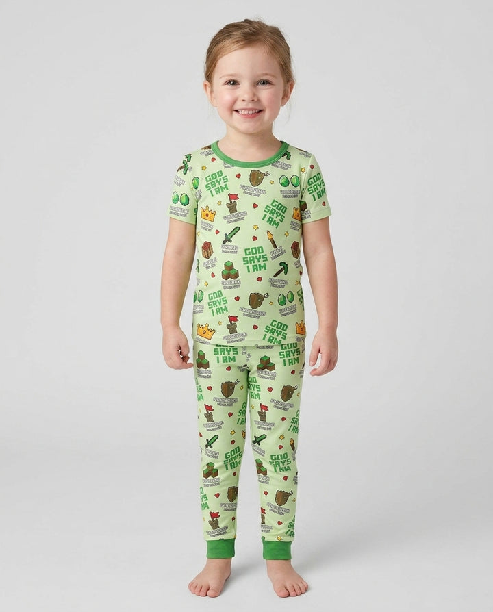 Zweiteiliges, kurzärmliges Pyjama-Set mit Marienkäfern